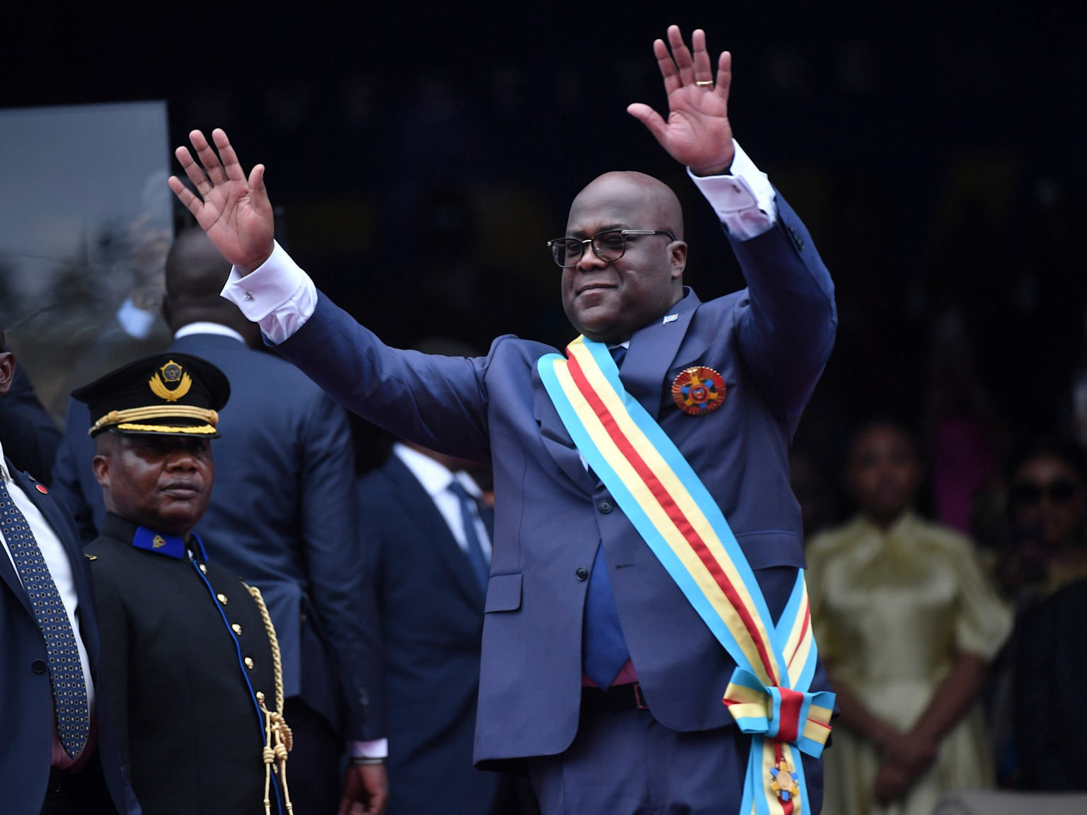DR Congo's President Tshisekedi at his second-term inauguration ceremony